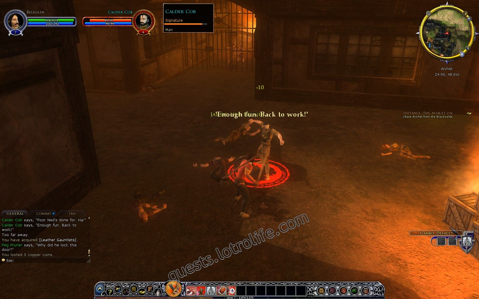 Quest: Instance: The Assault on Archet, objective 1, step 1 image 187 middle size