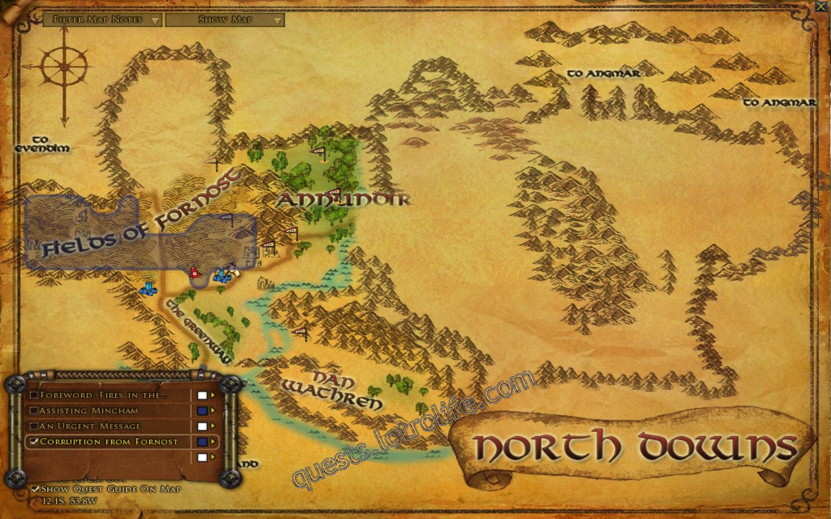Quest: Corruption From Fornost, objective 1, step 1 image 2872 middle size